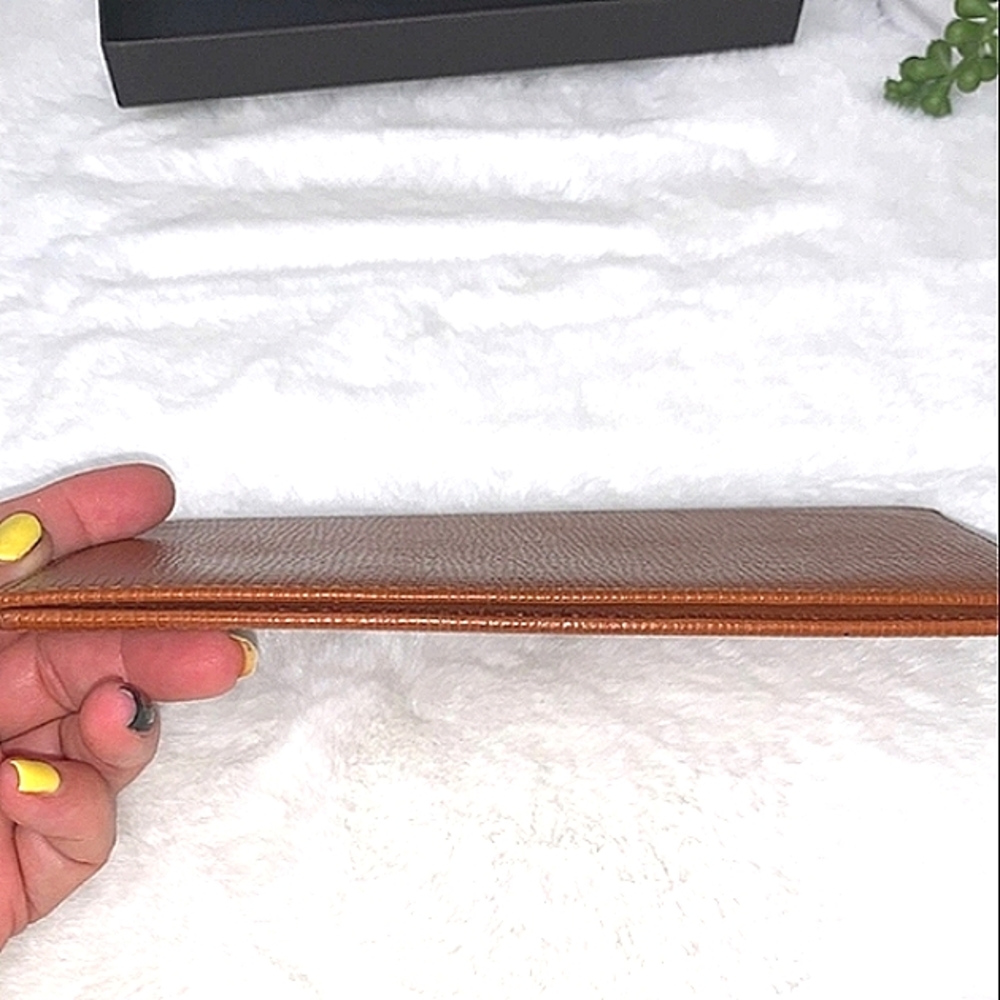 🦌  Men's LOEWE® Palladium Genuine Grain Leather Checkbook Wallet + COA NEW! - Picture 5 of 16